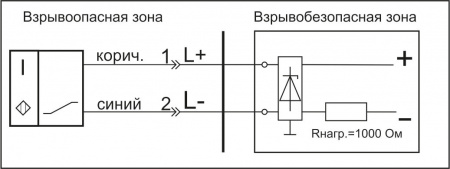 Датчик индуктивный бесконтактный взрывобезопасный "NAMUR" SNI 82-2,5-L