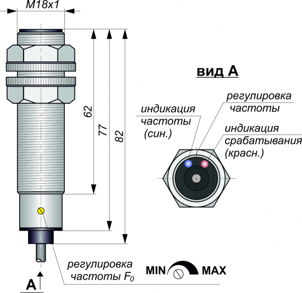 Датчик контроля скорости ИДС09-NO-PNP-50(Д16Т)